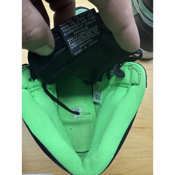 Air Jordan 1 Hi Zoom Air Zen Green CK6637-002 High Black Tomatillo Sz 10.5 - Picture 8 of 10